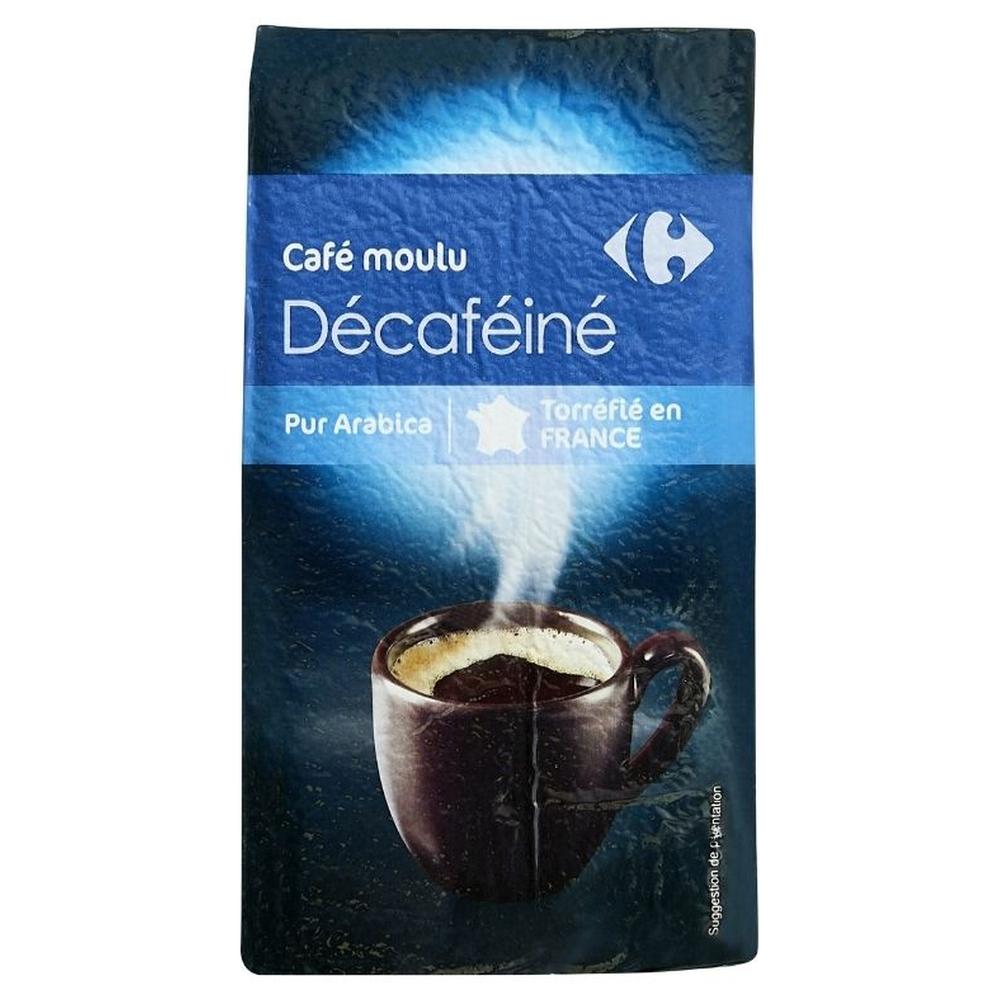 [637780] Café Moulu Pur Arabica Décaféiné Carrefour Extra 250g