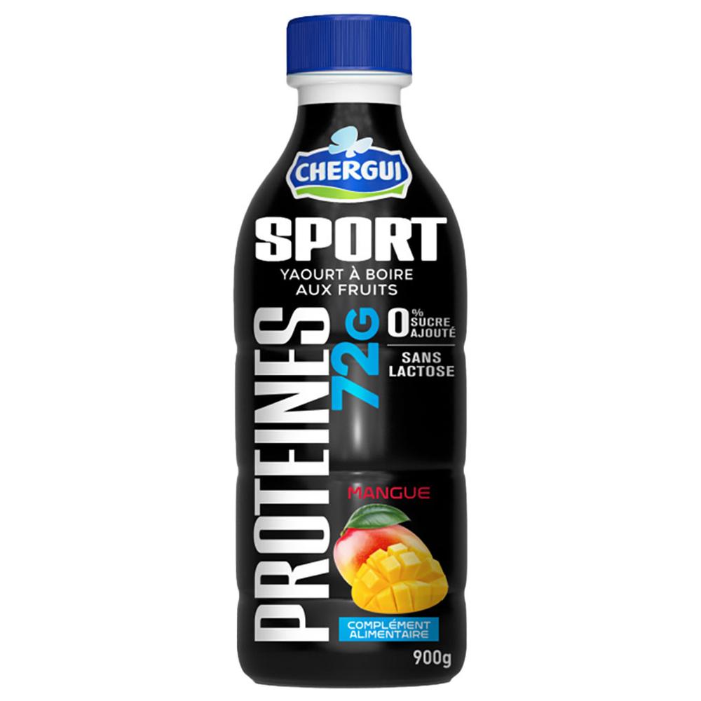 [713483] Yaourt à Boire Protéiné Mangue Chergui SPORT 900ml.