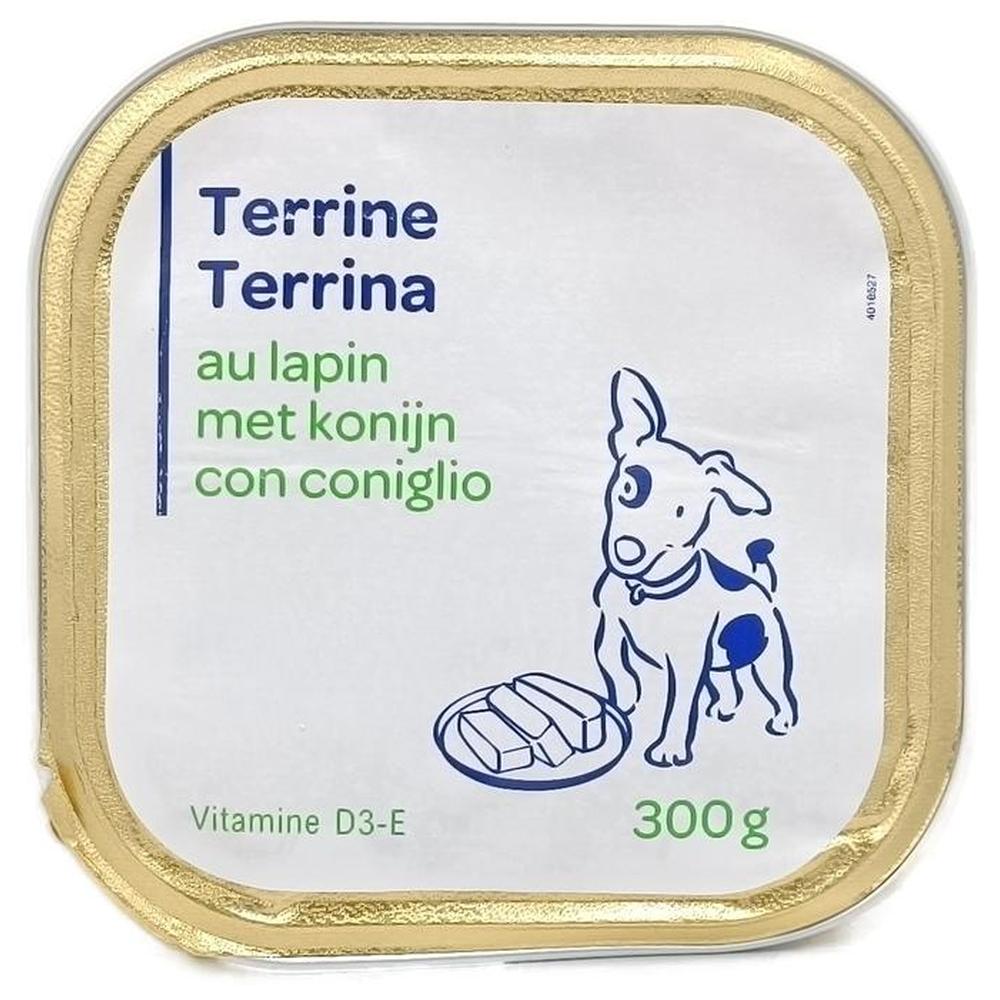 [666135] Terrine pour Chien au Lapin Carrefour Blanc 300g