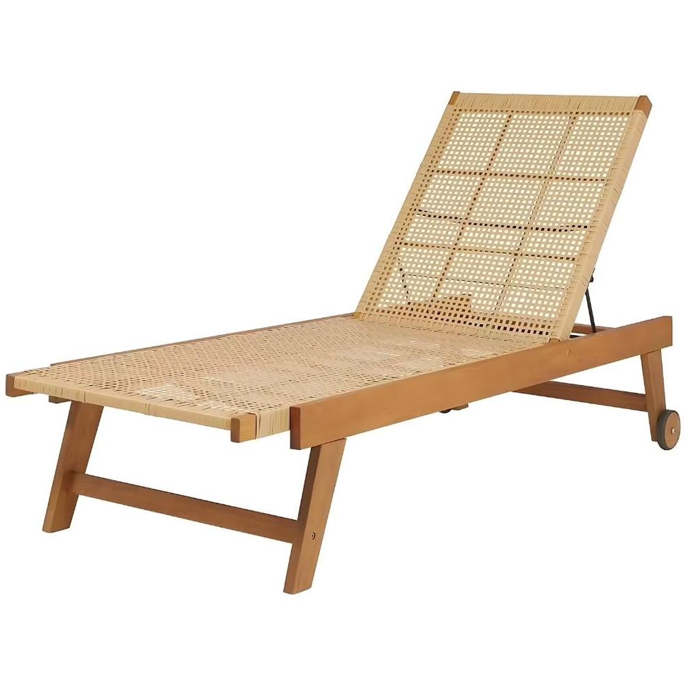 [693734] Bain de Soleil Transat Tana en Eucalyptus L 200x l 64x H 95cm