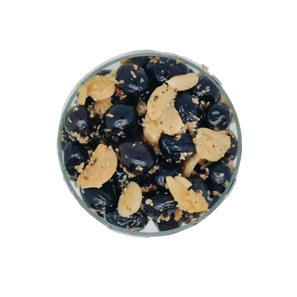 [47544] Olives Noires Ail 700g