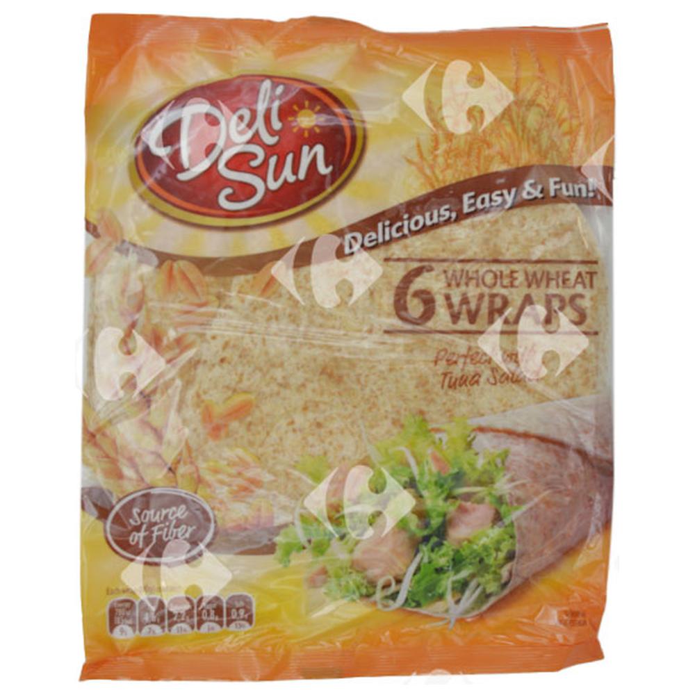 [518603] Wraps de Blé Entier Deli Sun 360g 6 feuilles