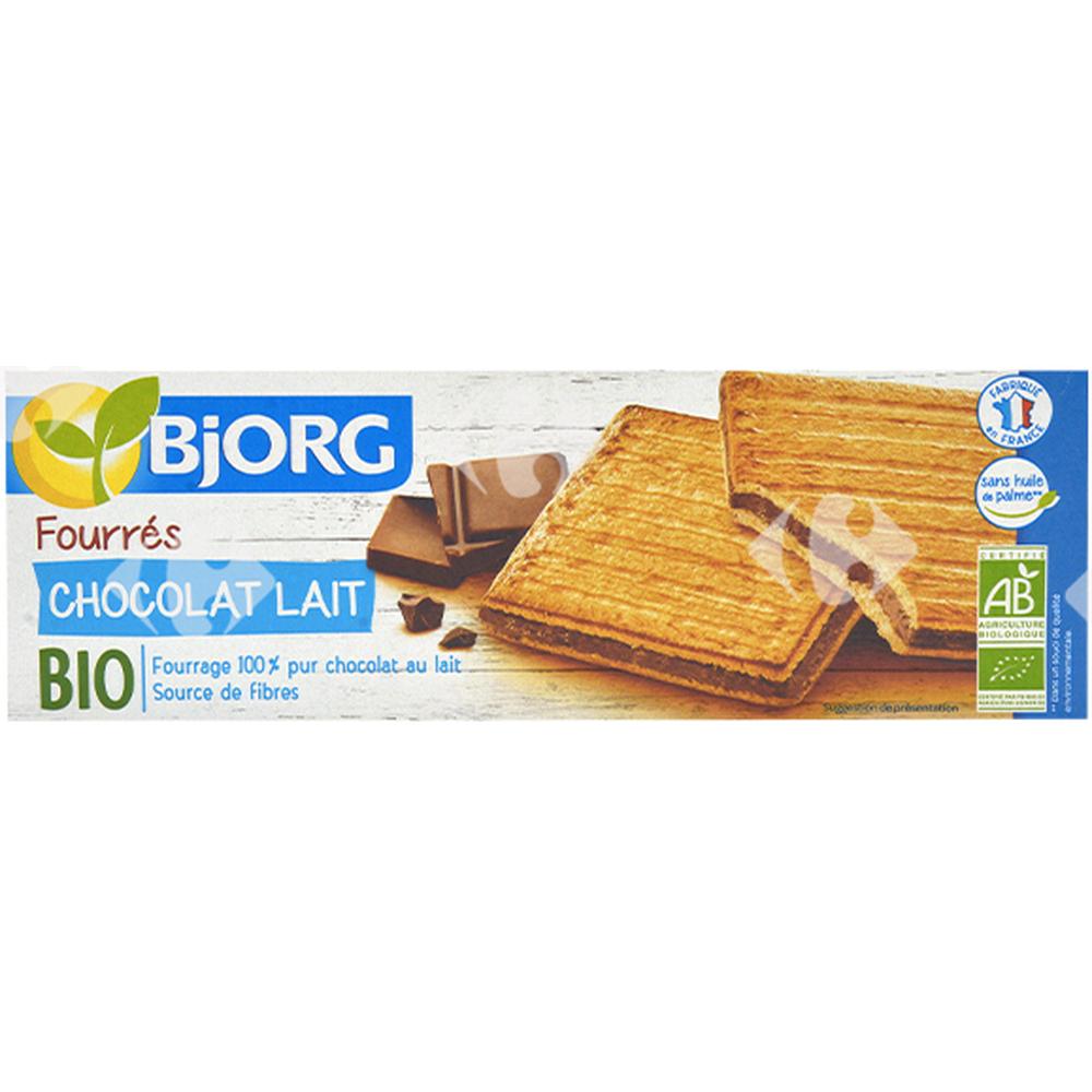 [436589] Biscuits Fourrés Chocolat au Lait Bio Bjorg 225g
