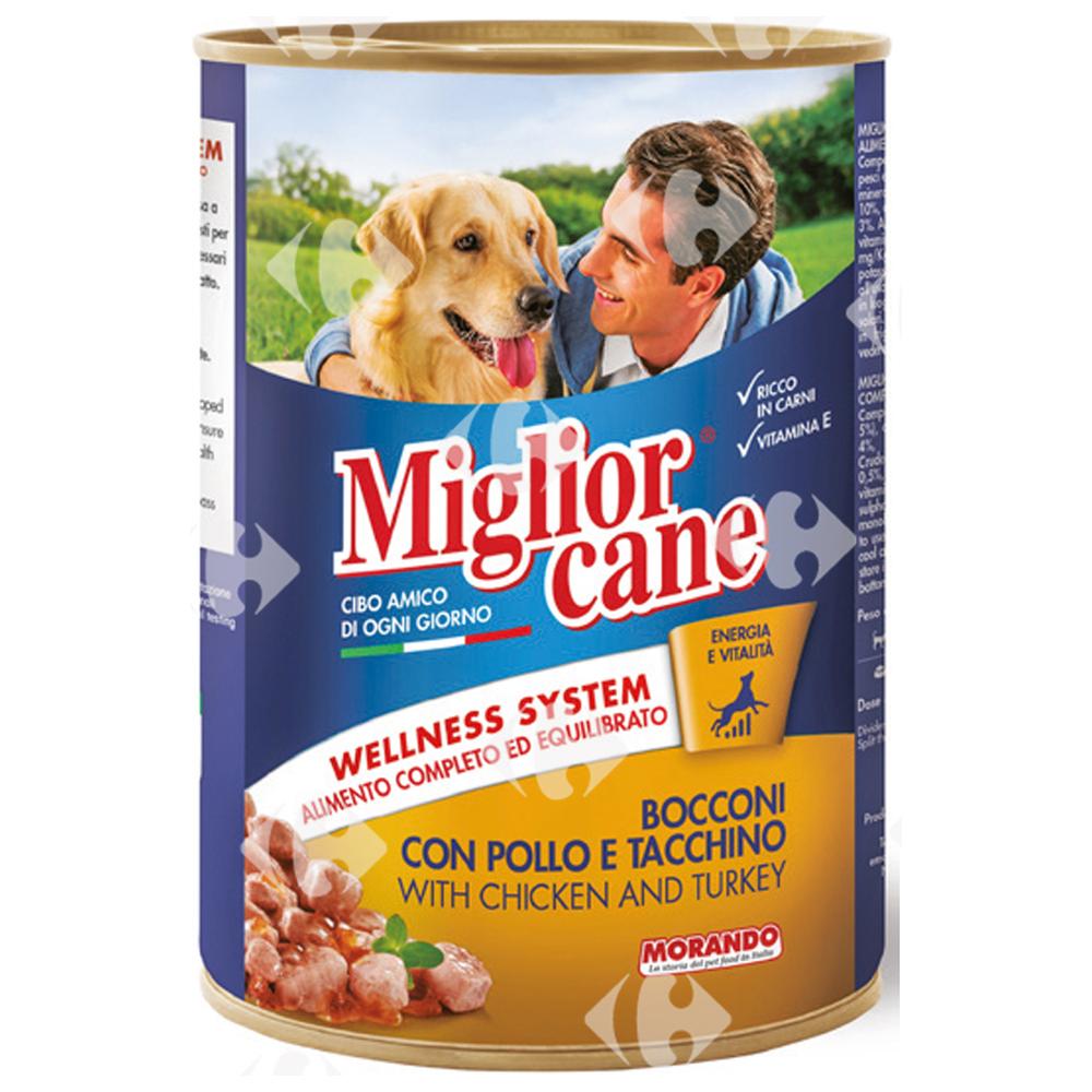 [640644] Boulettes Poulet Dinde pour Chien Miglior Cane 405g