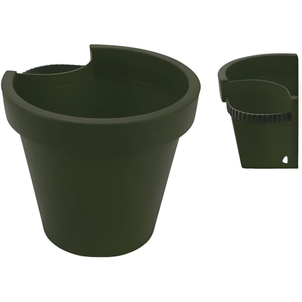 [679814] Pot de Fleurs pour Gouttière Vert.