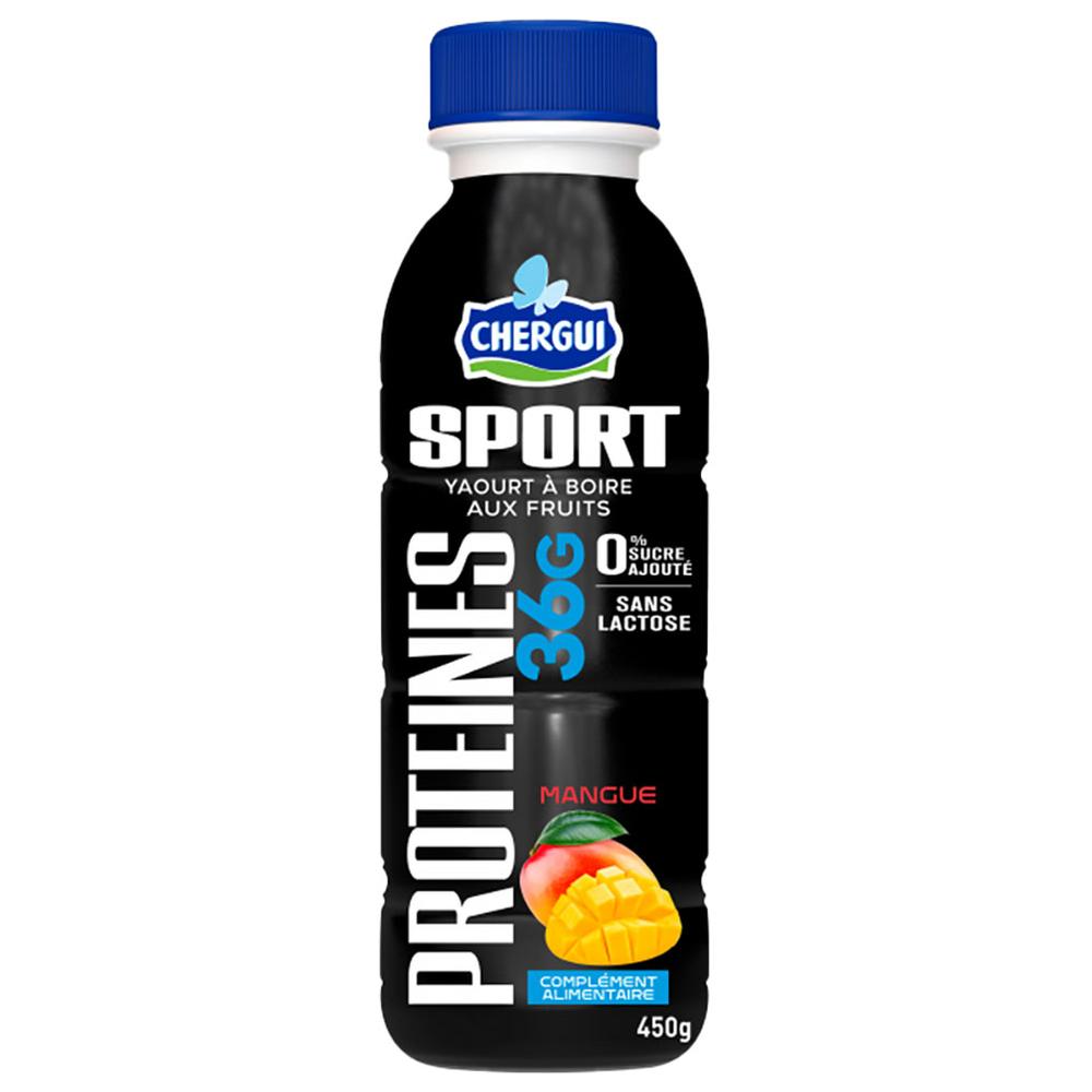 [713480] Yaourt à Boire Protéiné Mangue Chergui SPORT 450ml.
