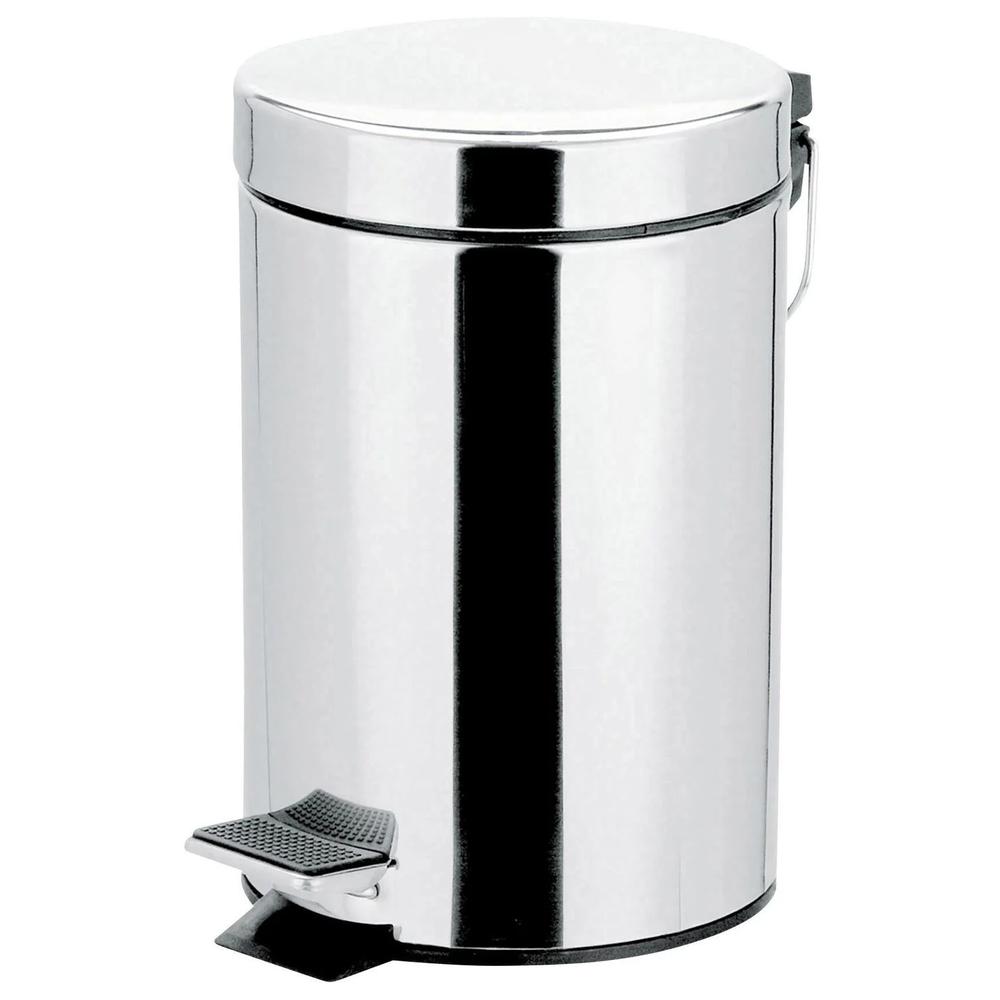 Poubelle pour Salle de Bain en Metal Chrome.