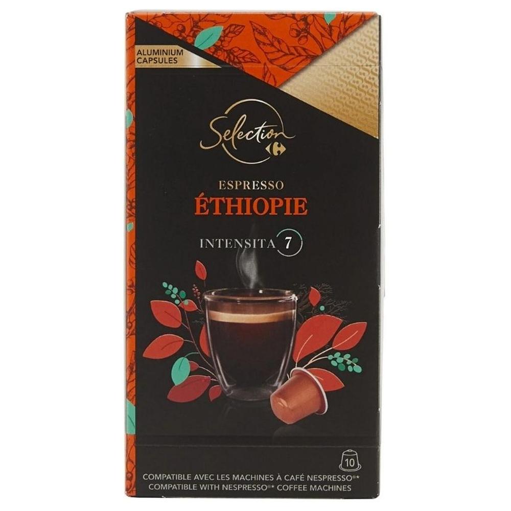 [708141] Café Capsules Expresso Éthiopie Carrefour Selection 10 Capsules