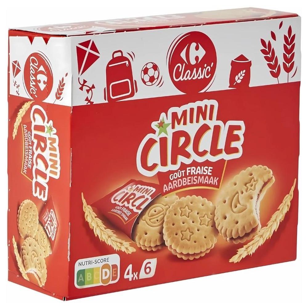 [705661] Biscuits Goût Fraise Carrefour Classic 168g