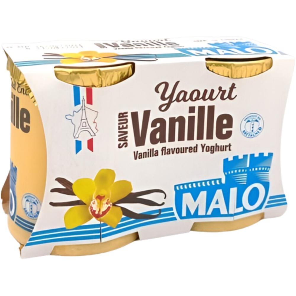 [710741] Pack Yaourts Lait Entier à la Vanille Malo 2x125g.