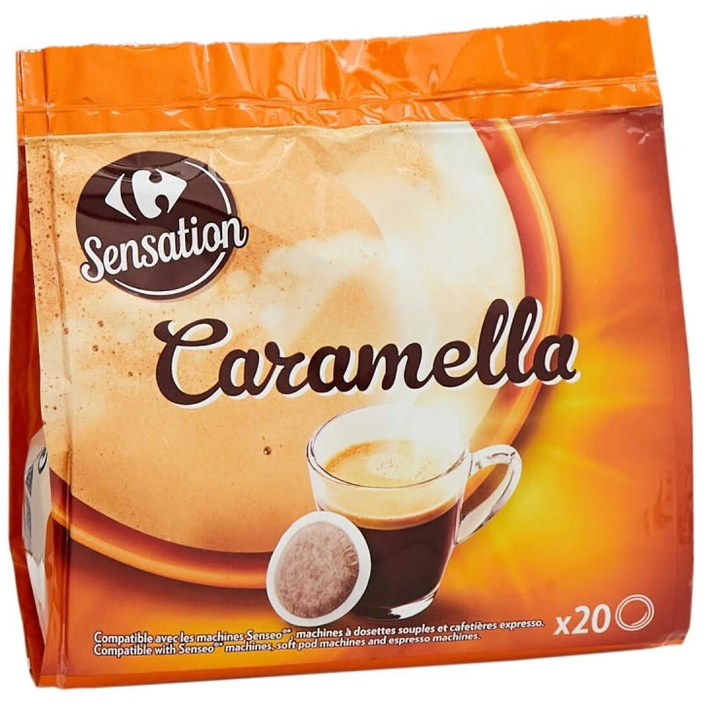 Café en Dosettes Saveur Caramel Carrefour 20 unités