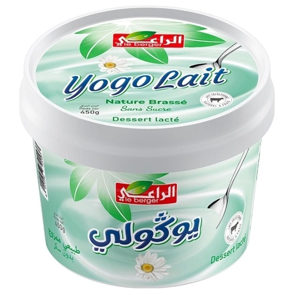 [677447] Dessert Lacte Nature Sans Sucre Yogolait Le Berger 450g.