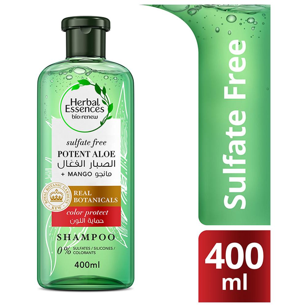 [665049] Shampooing Sans Sulfates Revitalisant bio renew à l'Aloe et à la Mangue Herbal Essences 400ml