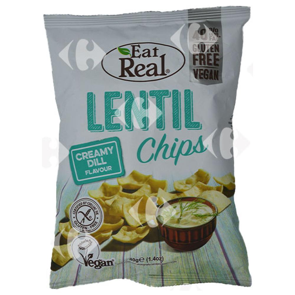[644980] Chips Lentilles Crème Aneth Sans Gluten Eat Real 40g