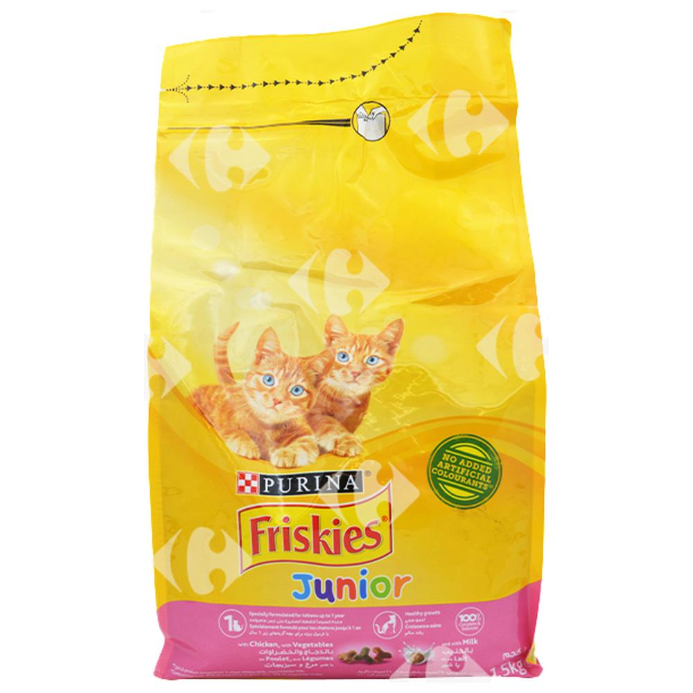 [610288] Croquettes au Poulet et Lait pour Chats Junior Friskies 1,5kg