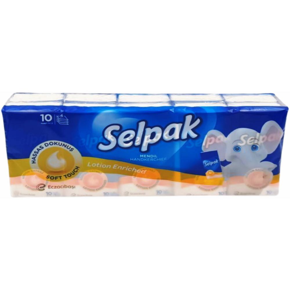 [562508] Mouchoir de Poche 4 Plis Lotion Selpak 10 unités.