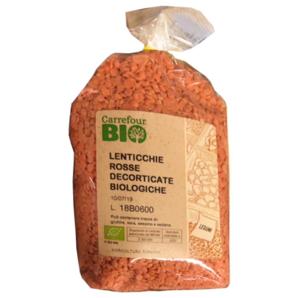 [657846] Lentilles Rouges Décortiquées Carrefour Bio 500g