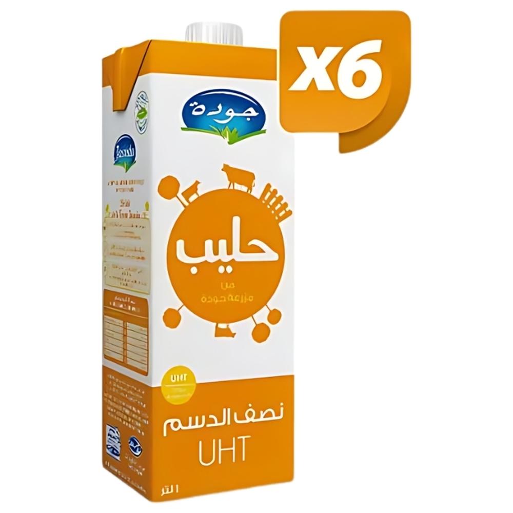 [656876] Pack Lait UHT Demi-Écrémé Jaouda 1L 6 unités