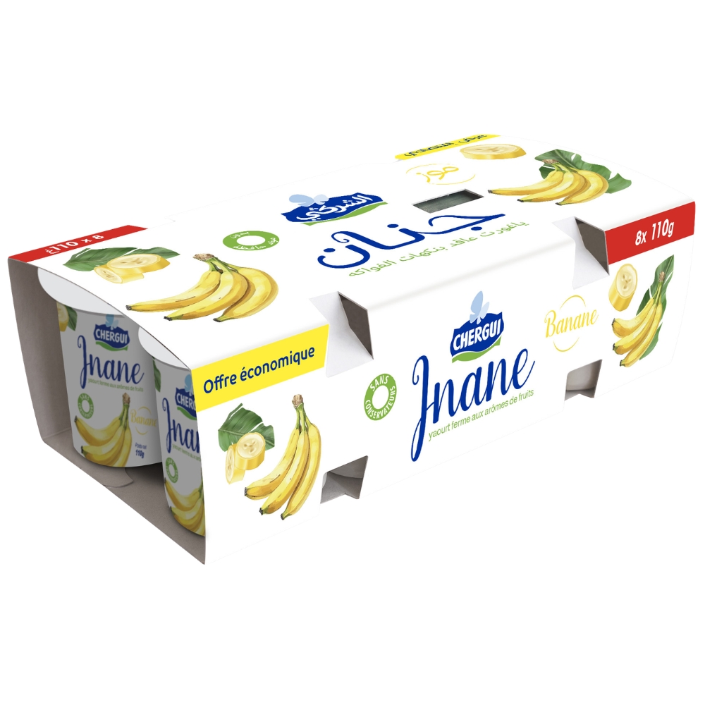 [575200] Pack Yaourt Fermé Banane Pot Jnane Chergui 110g