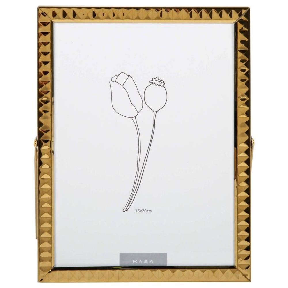 Cadre Réctangulaire à Posé Doré Kasa 15x20cm