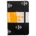Carnet Ligné avec Couverture Rigide Noir Note A6 96 feuilles 80g