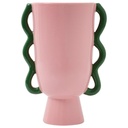 Vase Rose Récam avec Poignées Kasa 17 x 25 cm
