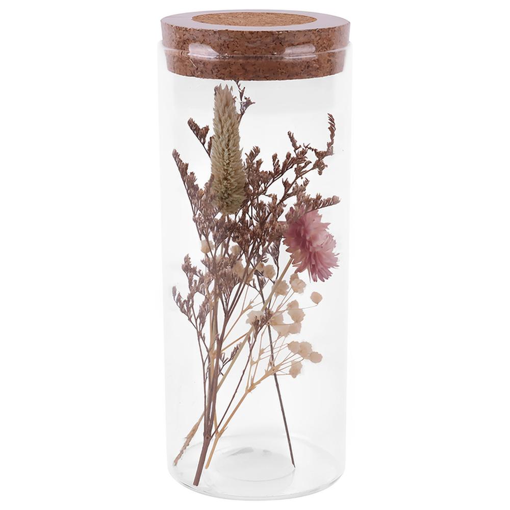 Tube Fleurs Sèches Bouchon Liège Kasa 20cm
