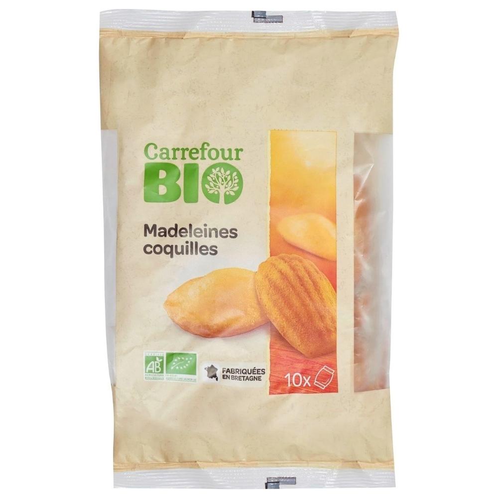 [574471] Madeleines Coquilles Pur Beurre Individuelles Carrefour Bio 250g