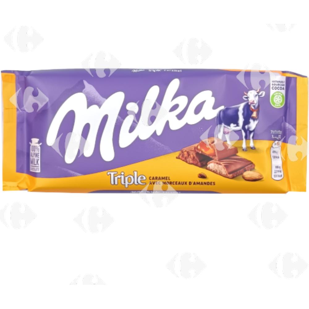 Tablette de Chocolat Triple Caramel Milka 90g.