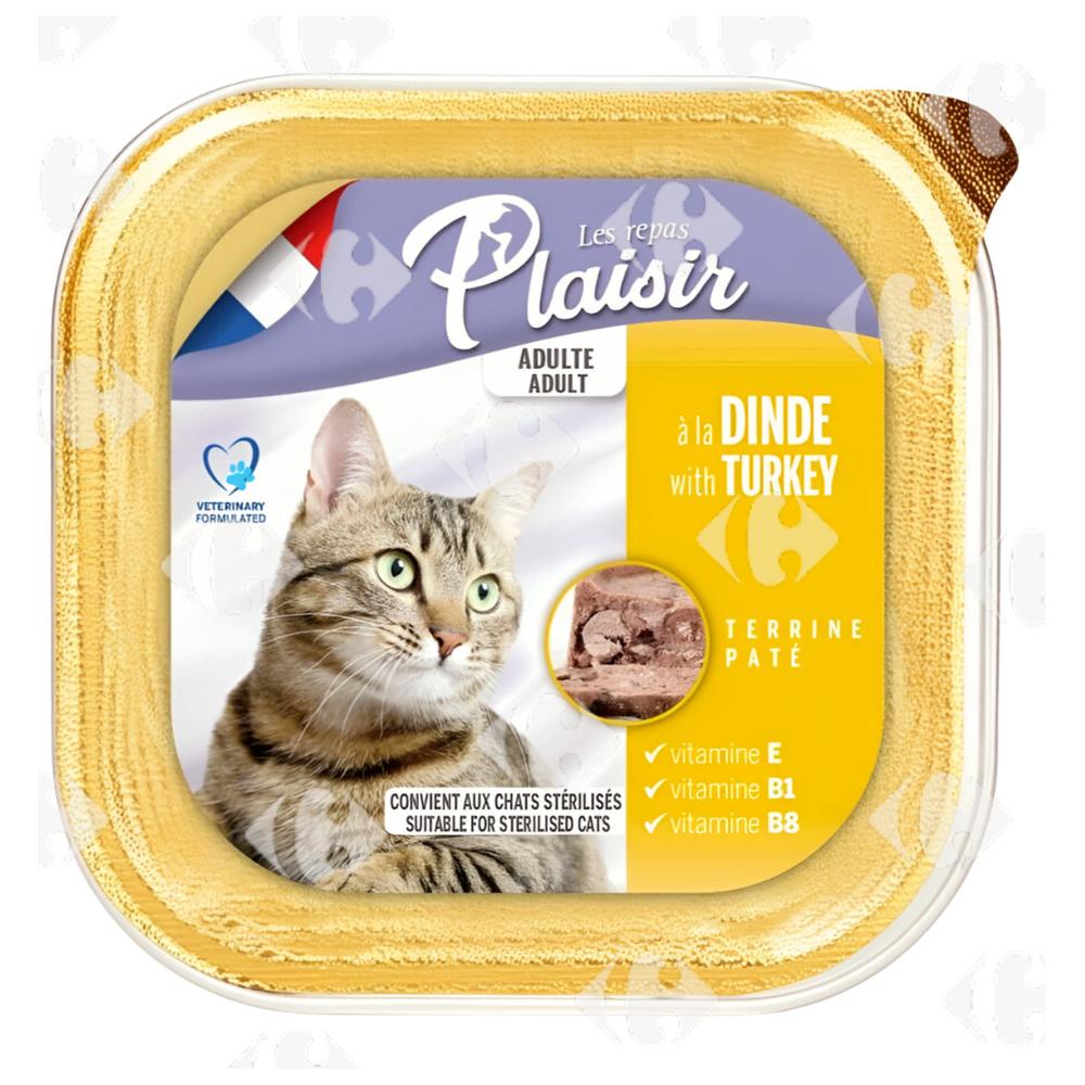 [693013] Pâtée Chat Adulte Dinde Plaisir 100g