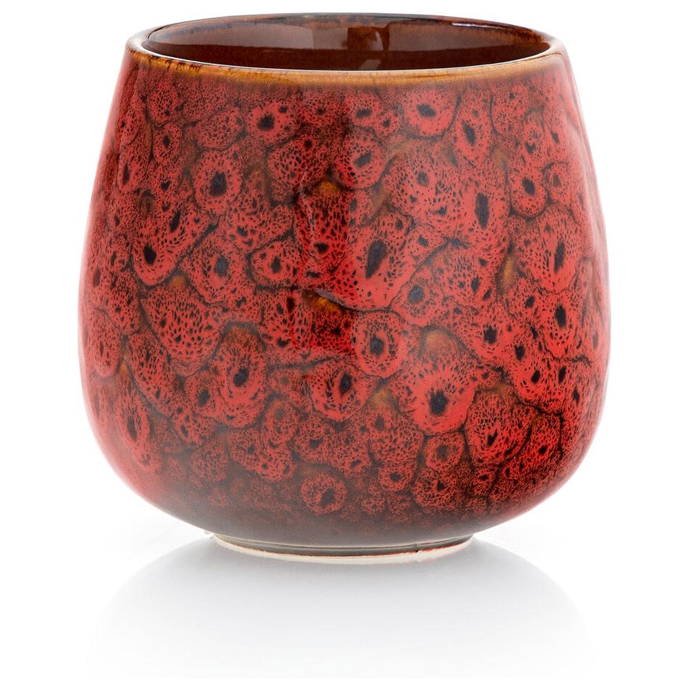 Bougie Céramique Rouge Boho Rose Violet Kasa 230g