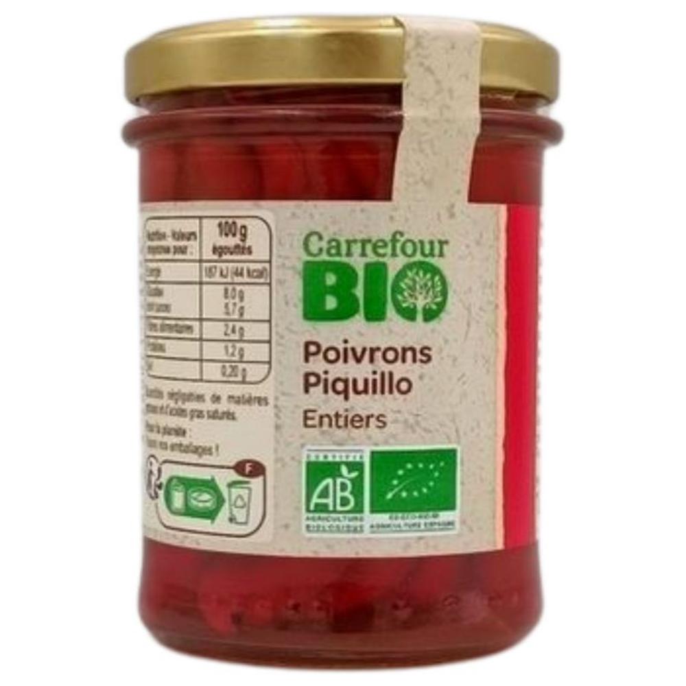 [666602] Poivrons Bio Piquillo Entiers Carrefour Bio 165g