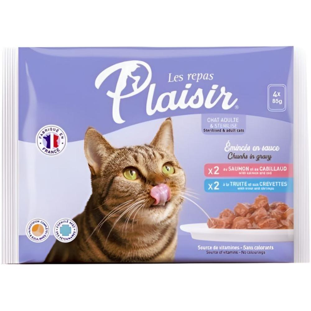 [720756] Pack Pâté pour Chat au Saumon Truite Plaisir 340g (4x85g)