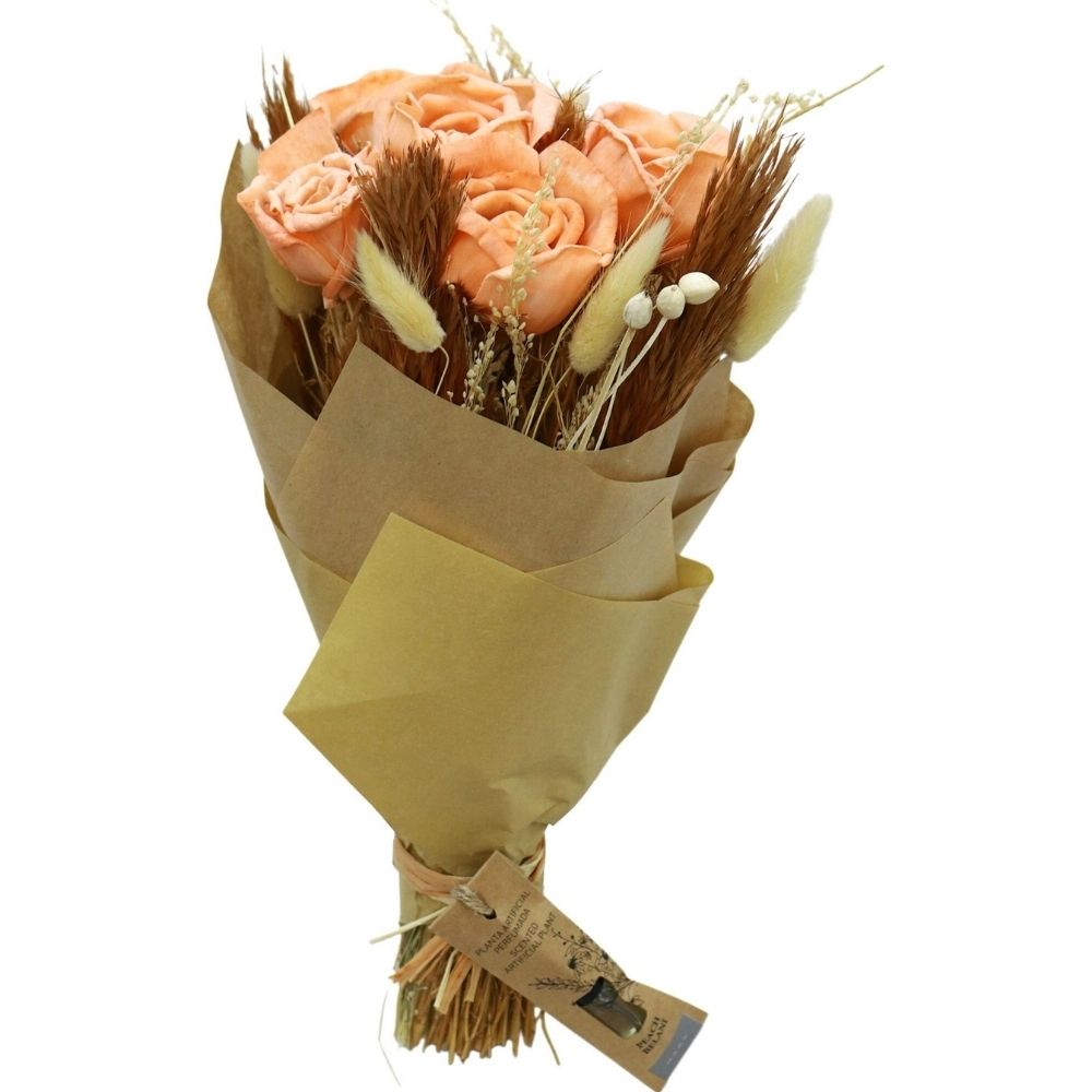 [730721] Fleurs Artificielles Oranges Enveloppées Kasa 30cm