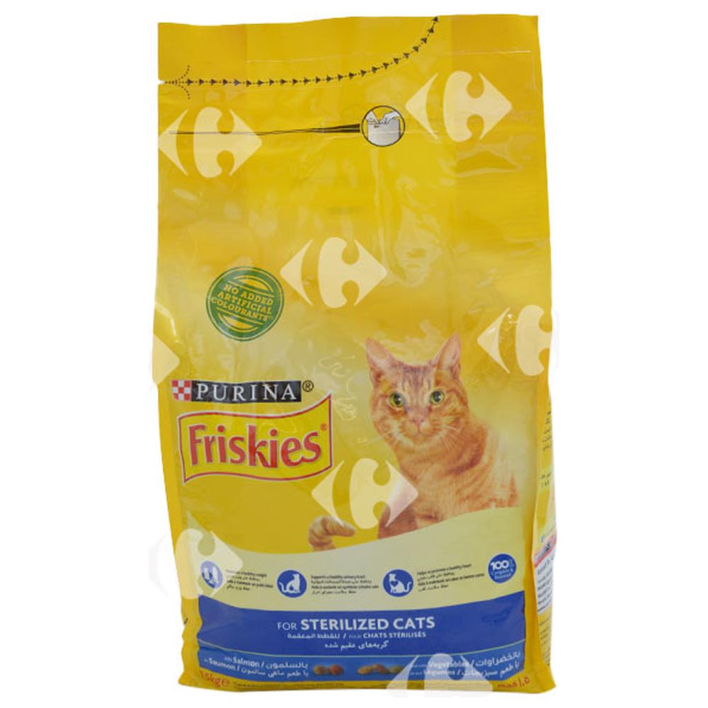 [610265] Croquettes au Saumon et Légumes pour Chats Sterilisés Friskies 1,5kg