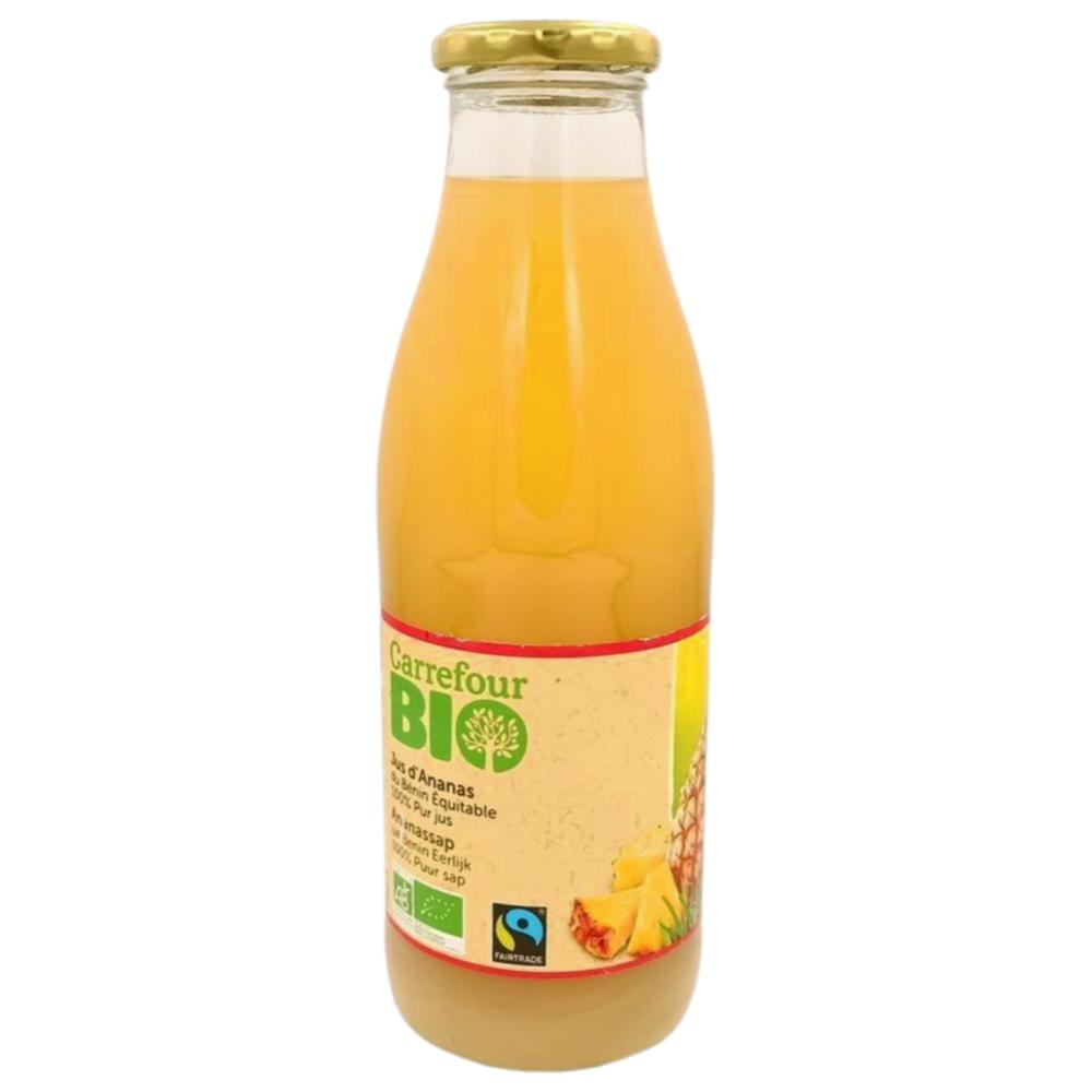 [638019] Jus d'ananas 100% pur fruit pressé Carrefour Bio 75cl.