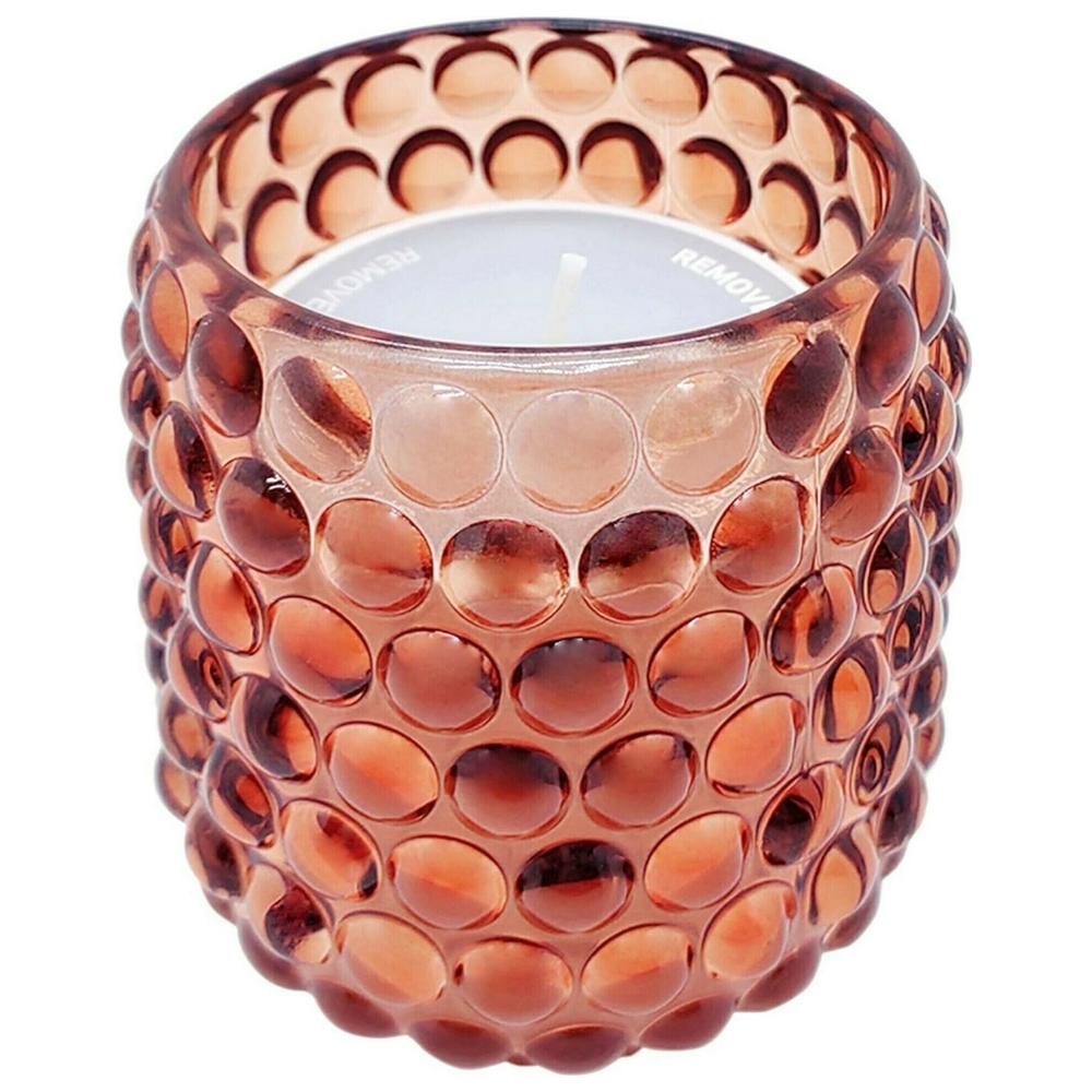 Bougie en Verre à Points Ocre Cotton Candy Kasa 8 cm