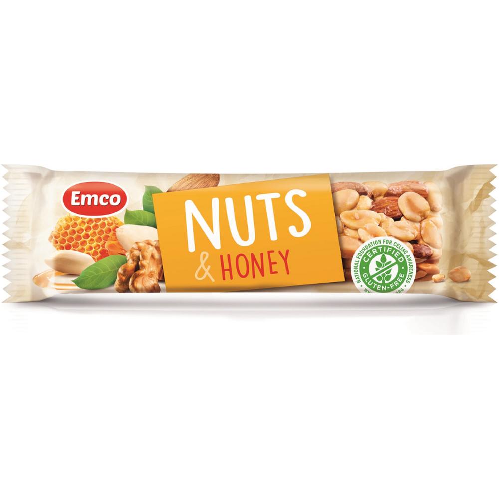 [696575] Barre Noisettes et Miel Sans Gluten Emco 35g