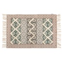 Tapis Losange Vert et Blanc Kasa 90x150cm