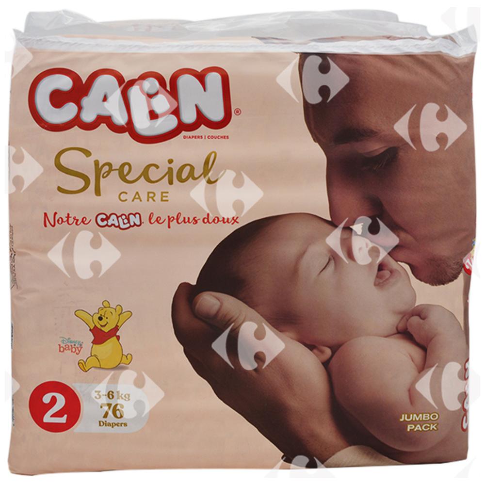 [657712] Couches Mini Taille 2 Jumbo Pack Special Care Calin 76 unités