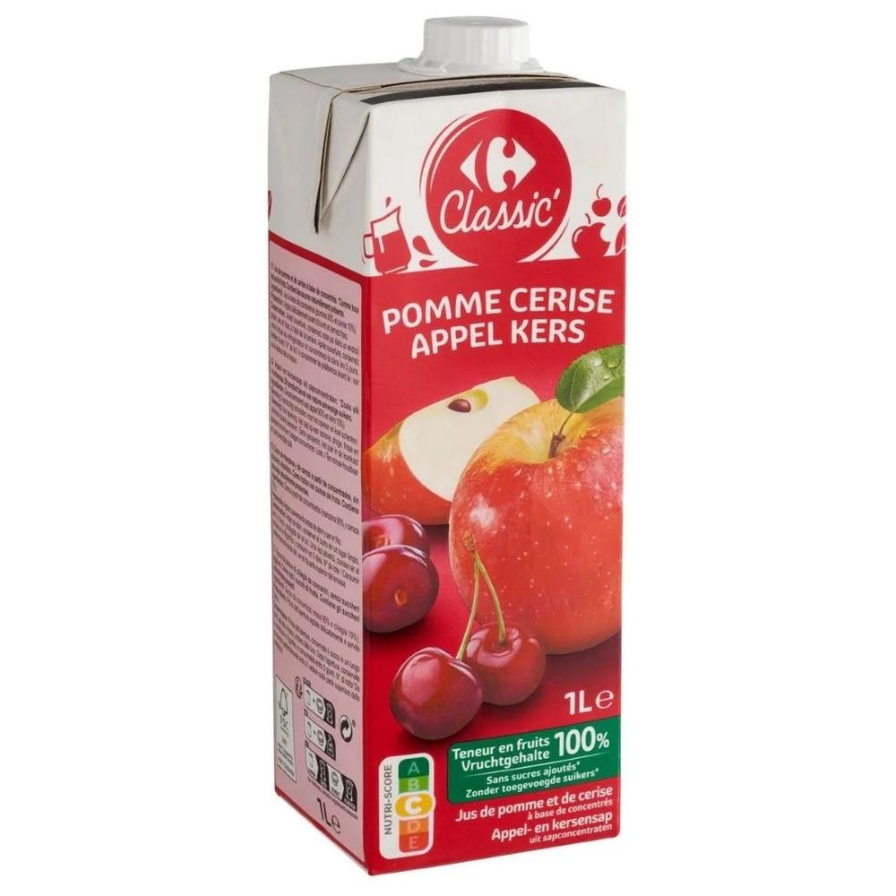 Jus 100% Pomme Cerise Carrefour 1L