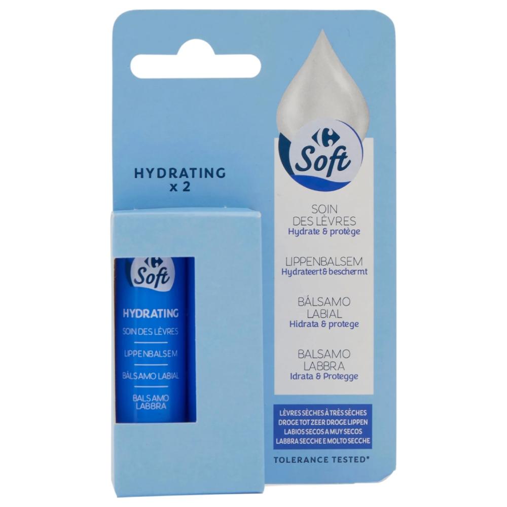 [565713] Baume à Lèvres Hydratant Carrefour 4g 2 unités