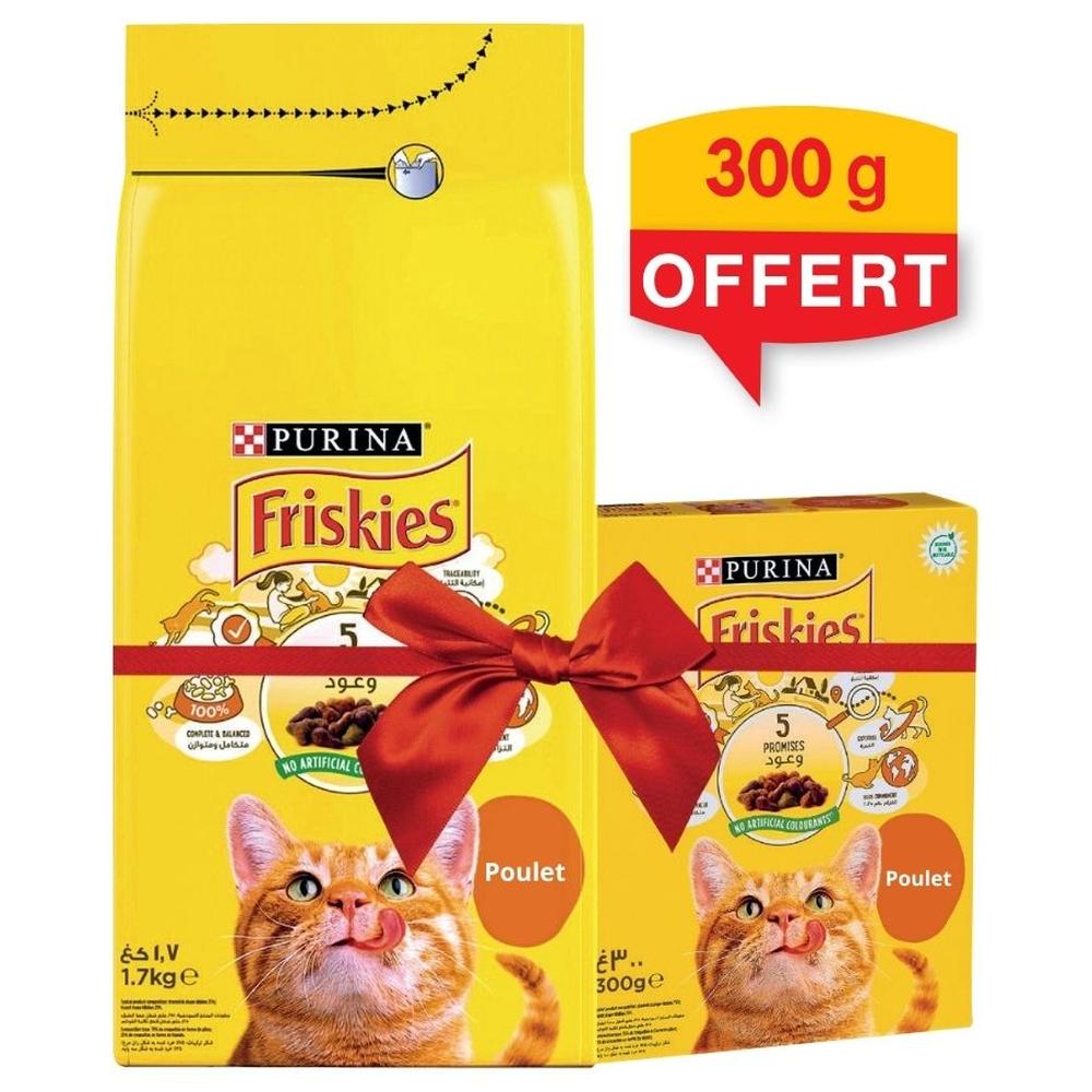 [686466] Croquettes pour Chat au Poulet Friskies 1,7kg + 300g Offerts