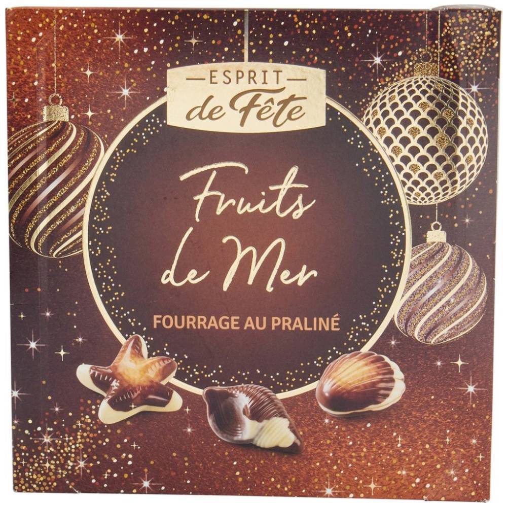 [721717] Fruits de Mer en Chocolat au Praliné Esprit de Fête 250g