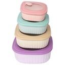 Set de Boîtes Carrées Plastique Hermétique Kasa 4 pièces