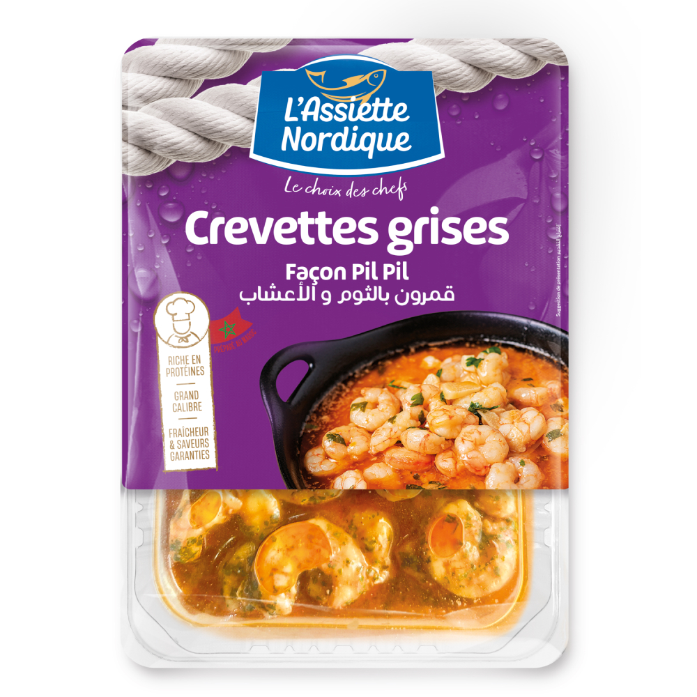 [727309] Crevettes Grises Sauce Pil-Pil L'Assiette Nordique 200g