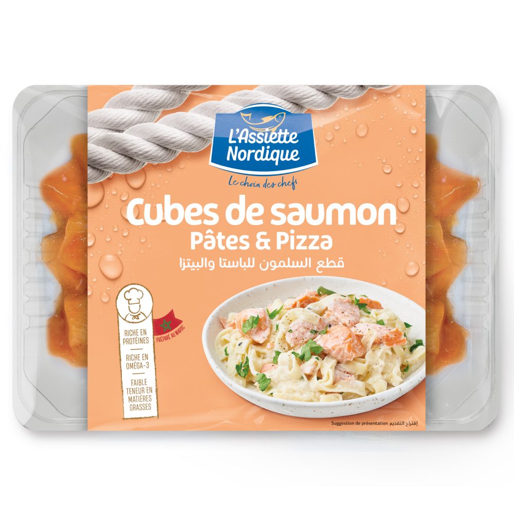 [727310] Cubes de Saumon Spécial Pâtes et Pizza L'Assiette Nordique 150g