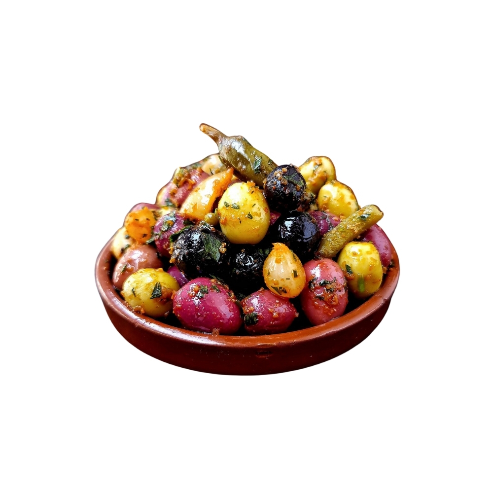 [654220] Olives Mixtes Marocaines Entières Sachet de 500g