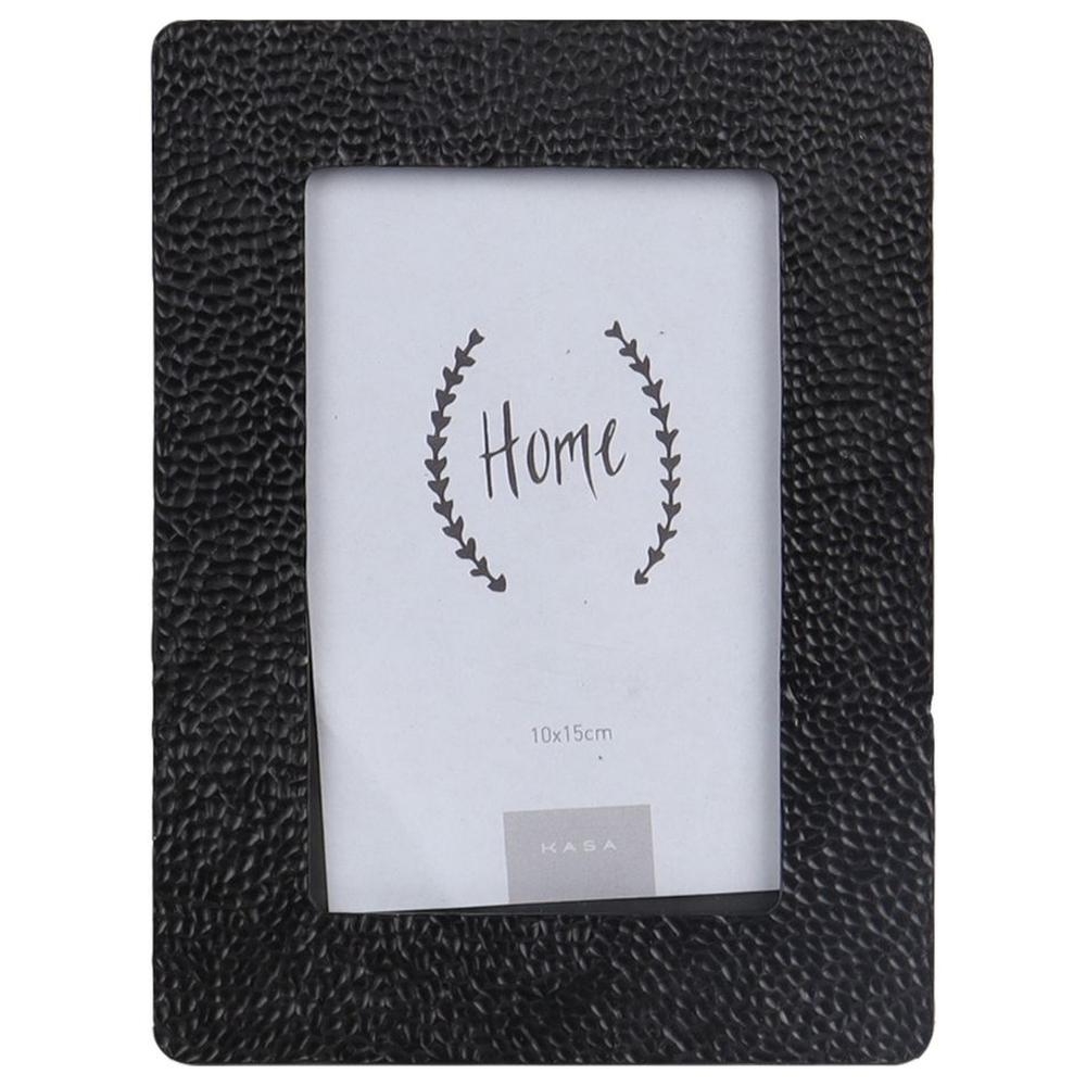 [716557] Cadre Rectangulaire Noir Martelé Kasa 15x20cm