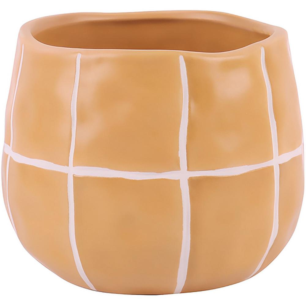 Vase Porcelaine Jaune Boho Kasa 10,5x13cm